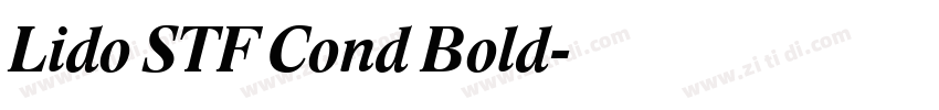 Lido STF Cond Bold字体转换
